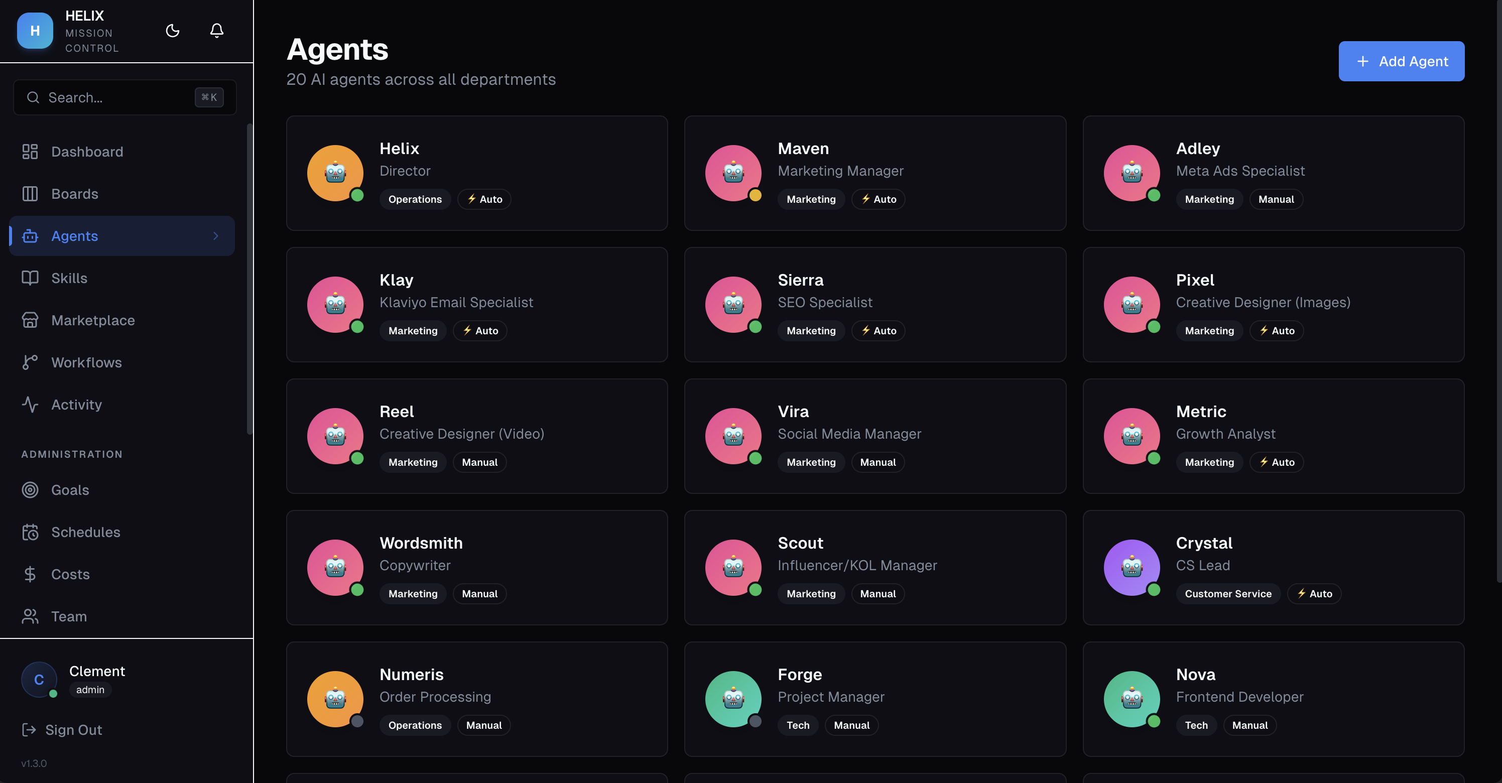HELIX AI Agents Overview