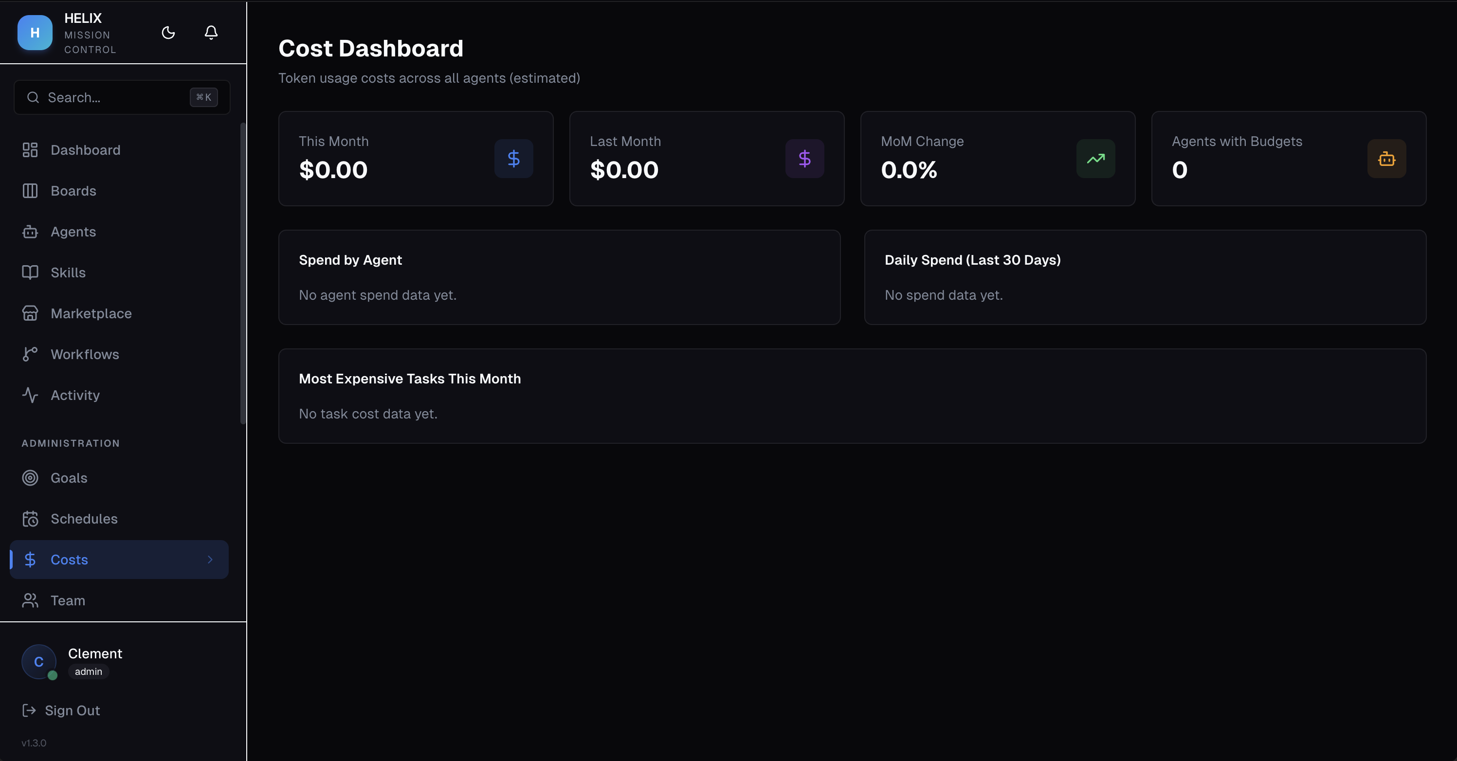 HELIX Cost Dashboard